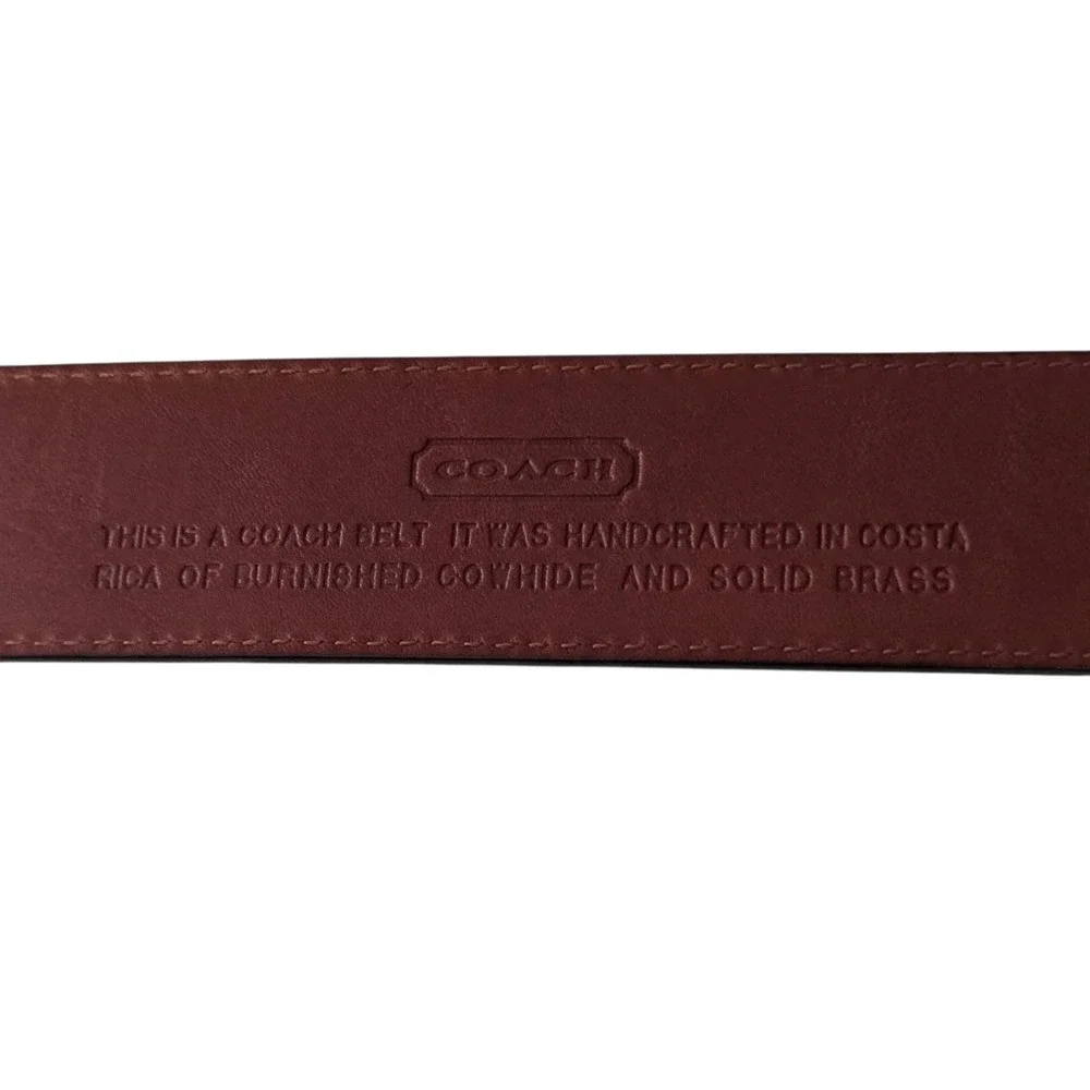 Coach Mens Mahogany Brown Leather 36